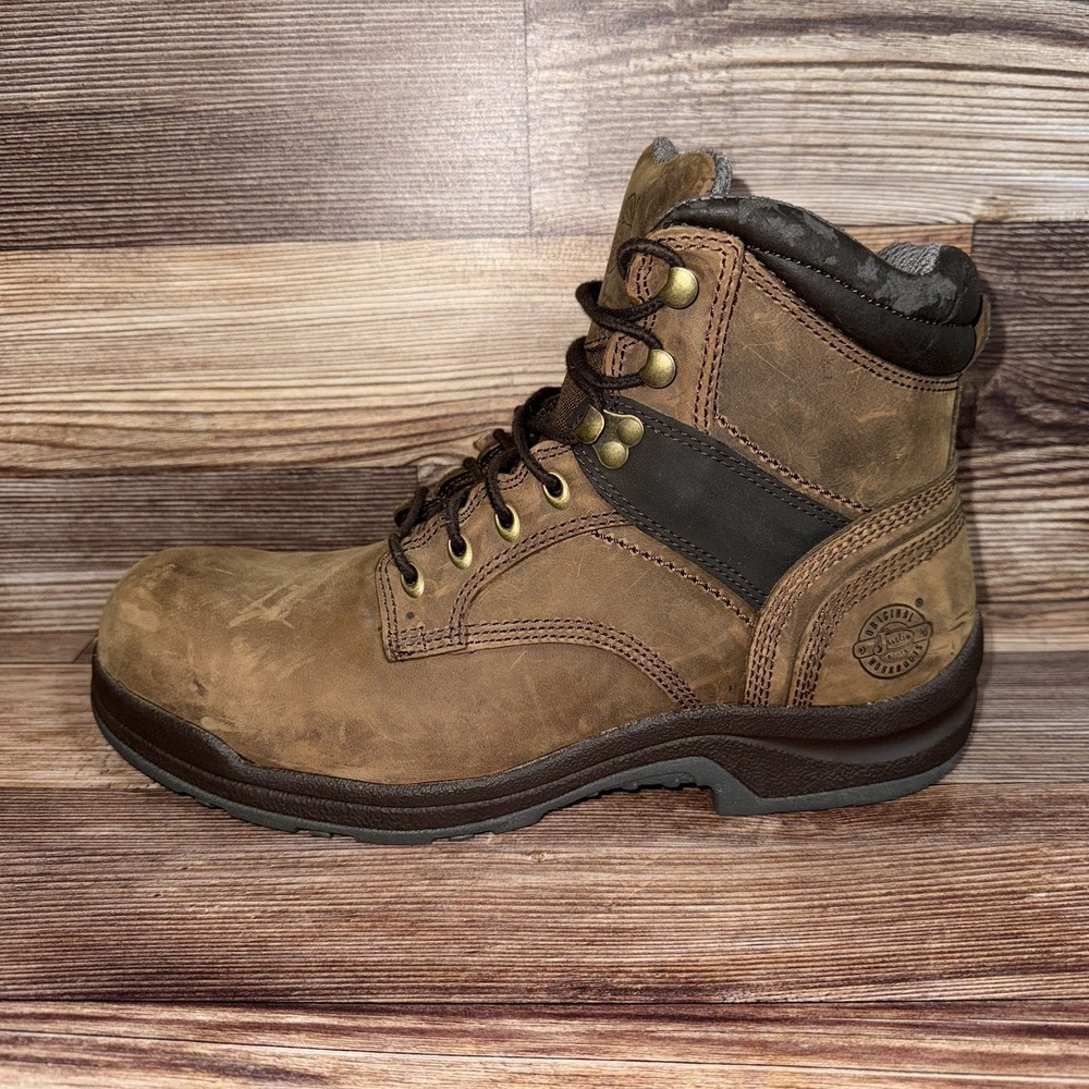 Justin Work Boots Mens 10 EE Brown Leather Electrical Hazard Aluminum Safety Toe - Picture 6 of 9